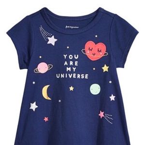 Baby Girls Universe-Print Cotton T-Shirt